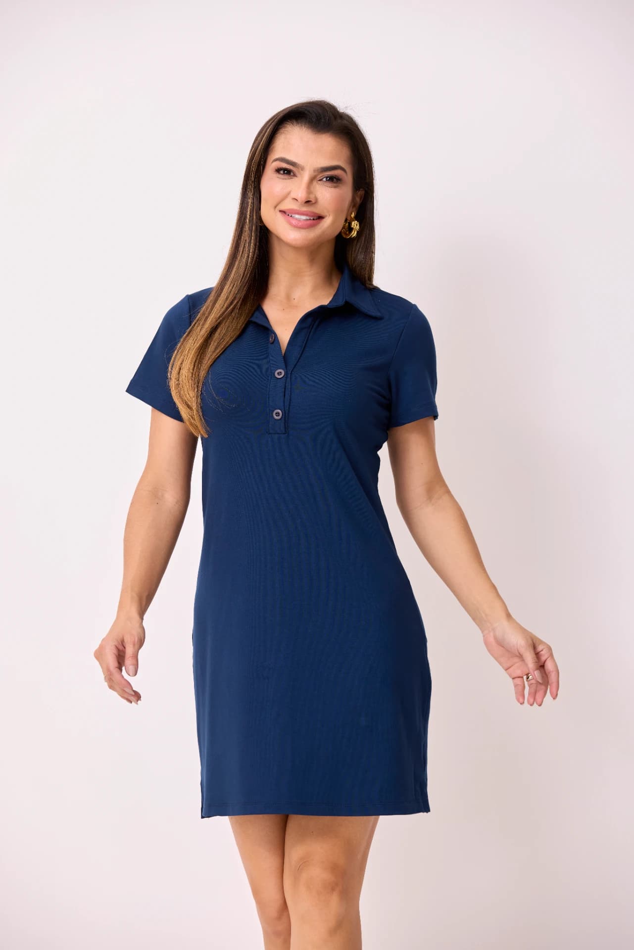 VESTIDO CURTO GOLA POLO 1